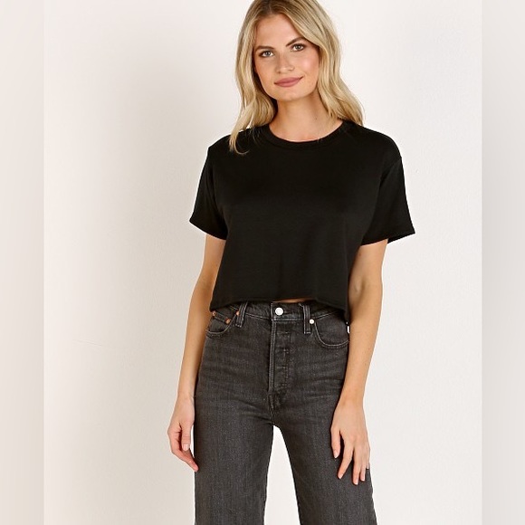 JOAH BROWN Queen Crop Hacci Tee Black O/S GUC - Picture 5 of 10